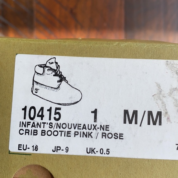 TIMBERLAND CRIB BOOTIE PINNK SIZE 1 - Picture 13 of 13